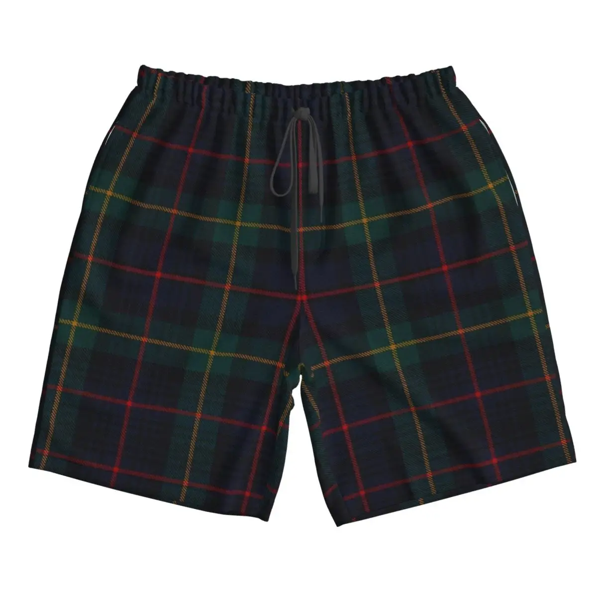 Farquharson Scottish Tartan Trunks Beach Board Shorts Casual Quick Dry Swim Summer Men Pants
