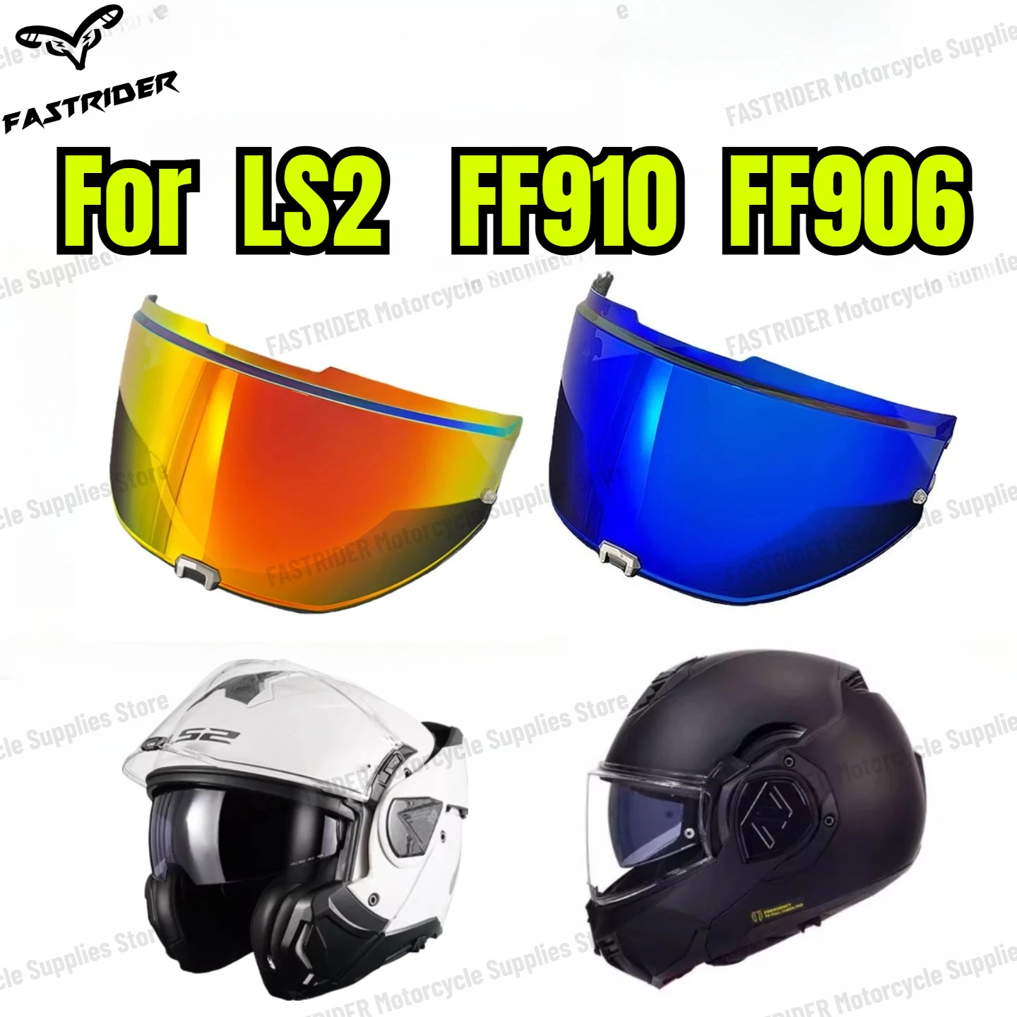 Suitable for LS2 FF910 Uncovered Helmet Lenses FF906 Lenses Advant2 Helmet Lenses Sunscreen Night Vision Mirrors