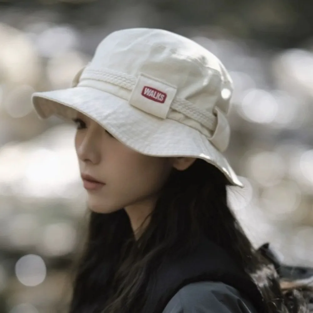 Unsex ريترو الشمس حماية قبعة بحافة تنفس طوي الأمريكية خمر قبعة عادية خمر الرباط صياد قبعات الصيد #4