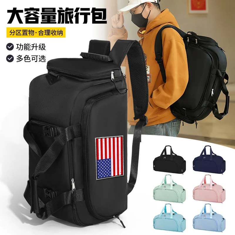 Outdoor Camping Usa - 미국 국기 디자인의 짐 가방, 여행용,