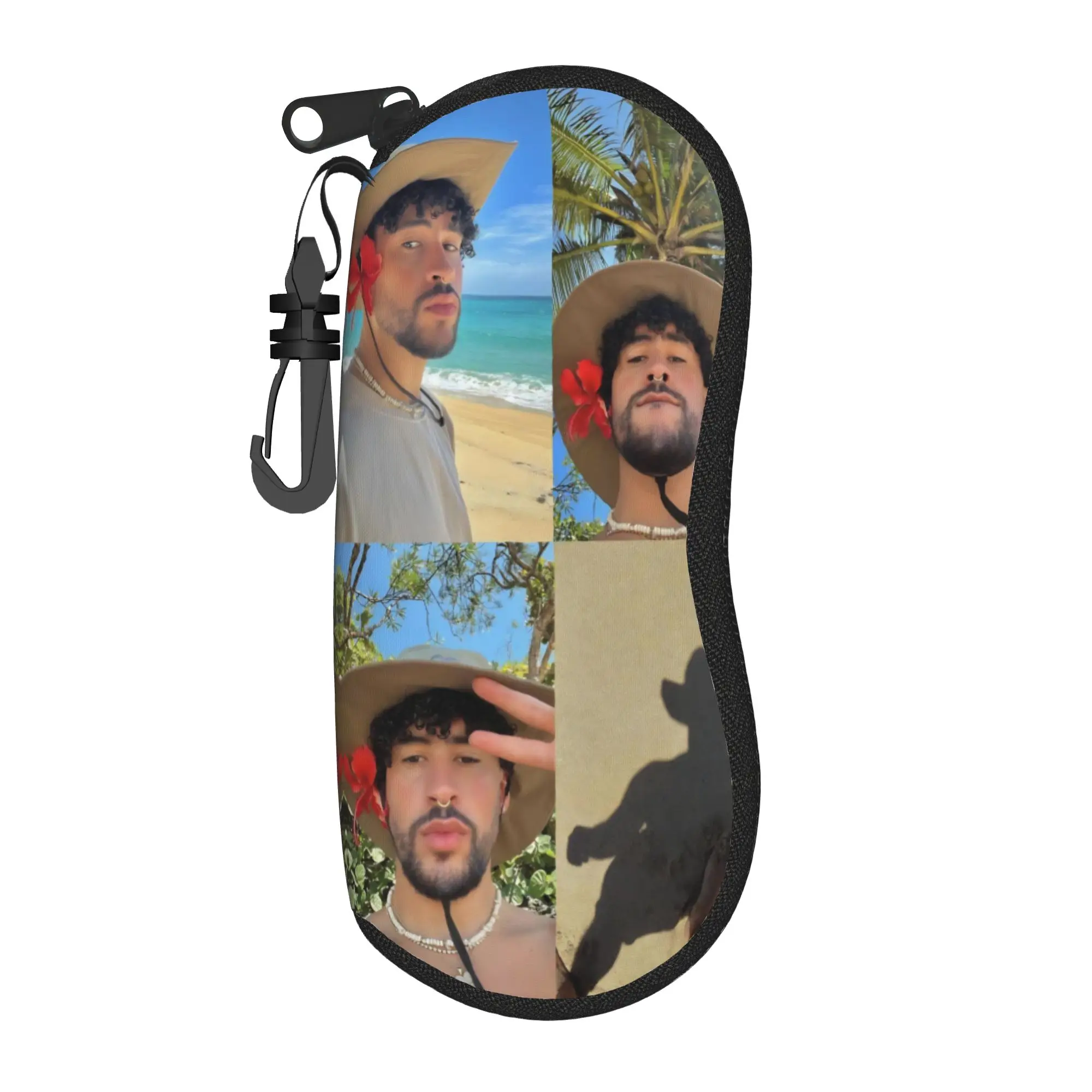 Bad Bunny DTMF Tour 2026 Accessories Glasses Case for Women Portable Zipper  Sunglasses Protector Gift Eyewear Container