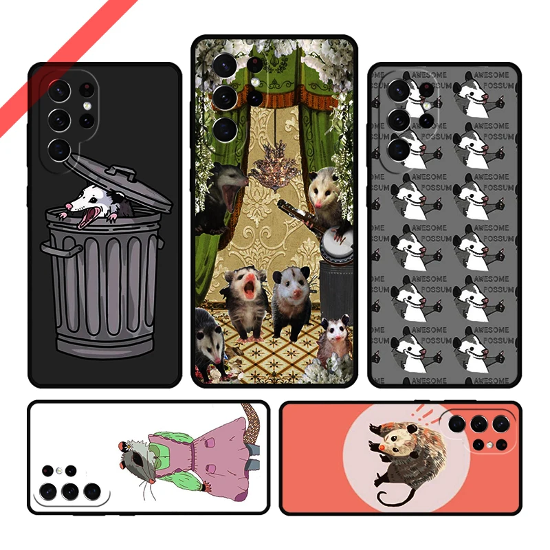 

Чехол для телефона Cottagecore Opossums для Samsung Galaxy S20 FE S21 S23 Plus S24 S25 S22 Ultra Coque Note20 Note10 Cover Capa