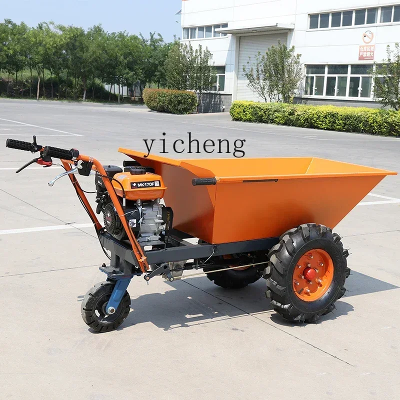 gray bucket car Min Kun tricycle dump truck orchard