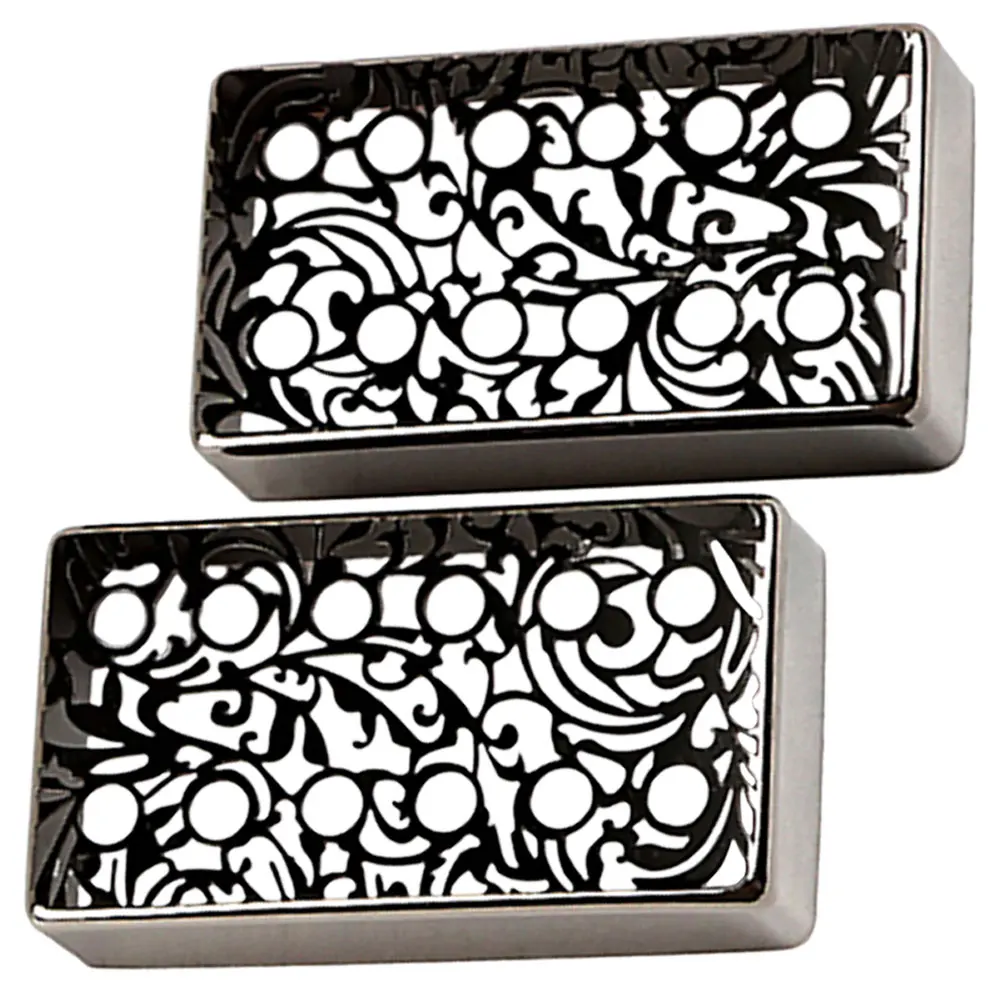 

2Pcs Guitar Pickup Cover Metal Protective Cover Easy Install for Electric Guitar Pickup Replacement Accessories