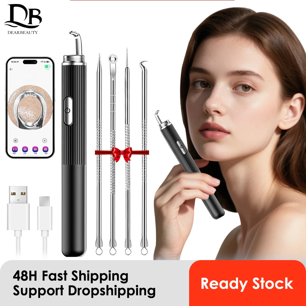 

Visual Blackhead Remover with Camera Pimple Popper Extractor Tool Pore Cleaner Kit for Acne Comedone Whitehead Black Dots Remove