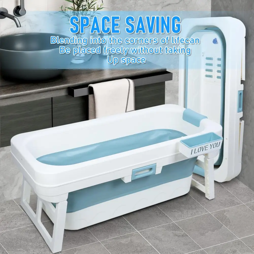 51 inch Foldable Portable Bathtub for Adult Large Collapsible Tub Aluminum Frame No Lid Hot Ice Bath Speaker Anti-fog Smart 3 Co