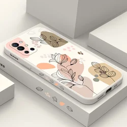 Abstract Plants Phone Case For Oneplus 12 12R 11 11R 10 10R 9R 9RT 9 8T 8 7 7T Pro 5G Liquid Silicone Cover