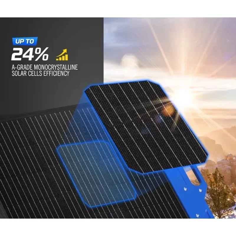 Super Light 200W Portable Solar Panel Camping Foldable Solar Blanket For Battery Phone Laptop USB DC Charge