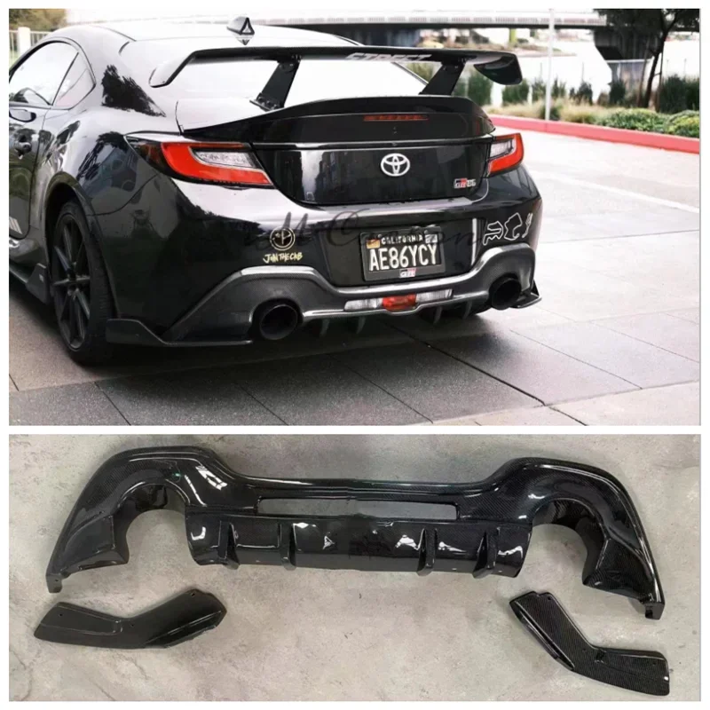 For Toyota GR86 ZD8 2022 2023+High Quality Carbon Fiber Trunk Bumper Rear Diffuser Spoiler Bar Angle Protector Cover