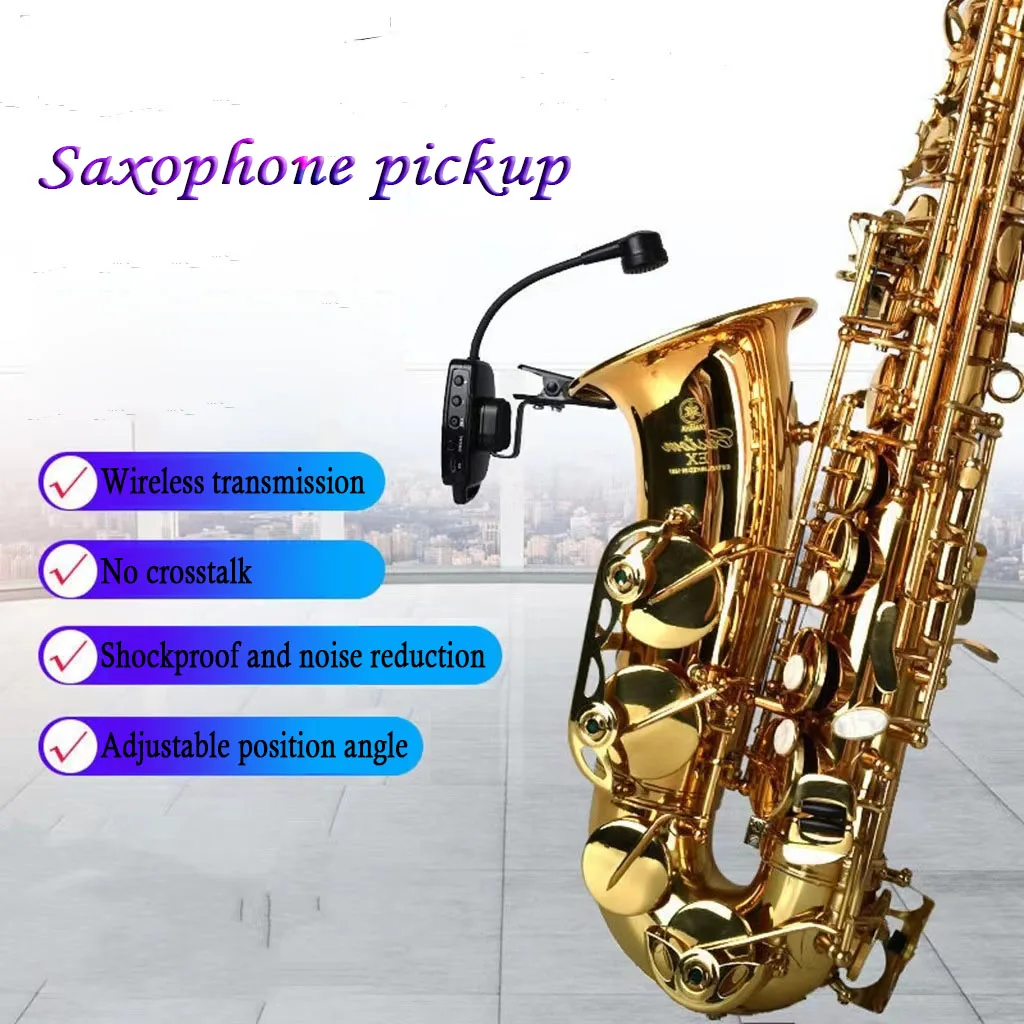 

Wireless Microphone Suitable for Saxophone Trumpet/Trombone French Horn and Other Instruments Multiple Orchestral are Universal