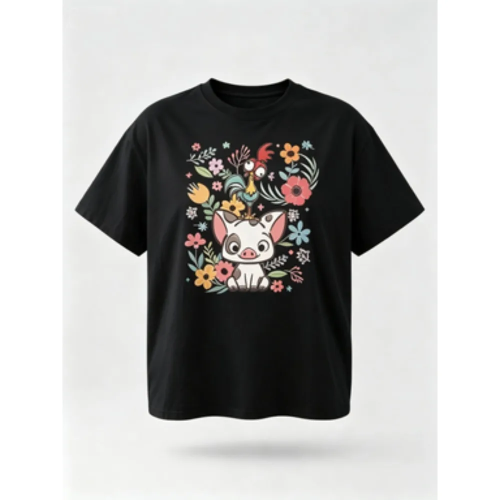 2026 New Ocean Romance Printed Comfortable T-shirt Pattern Short Sleeve Adult and Children's Summer T-shirt