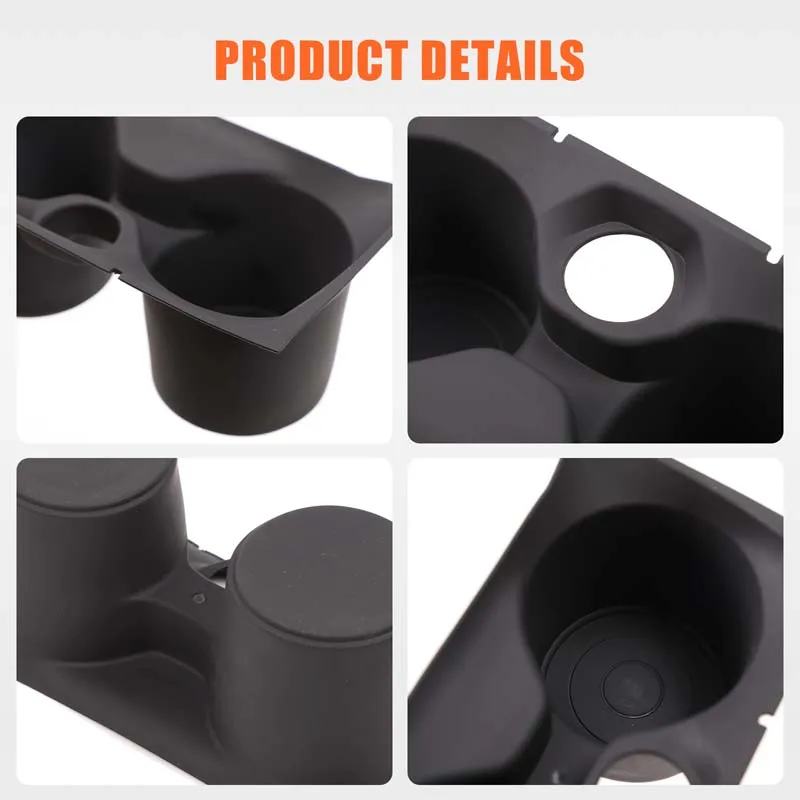 

1 piece set TPE black For BMW 3 Series F35 2016-2019 car central control water cup holder protective cover interior accessories
