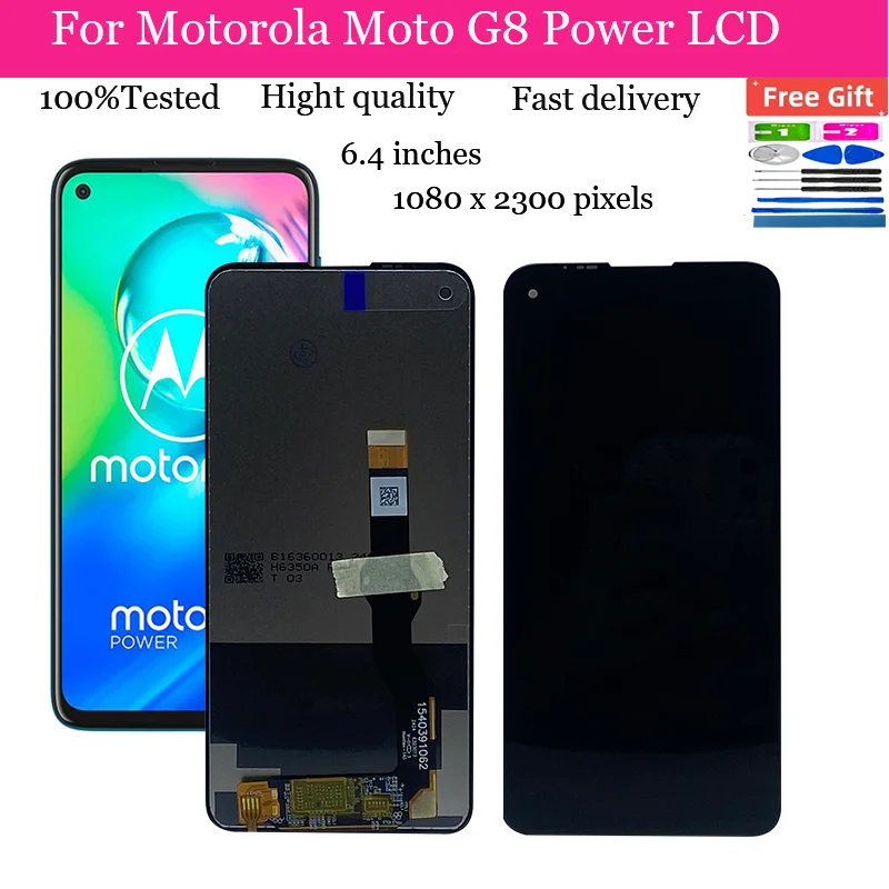 

6,4 ''для Motolora Moto G8 Power ЖК-дисплей с рамкой, сенсорная панель, дигитайзер, сборка, замена для Moto G8 power LCD