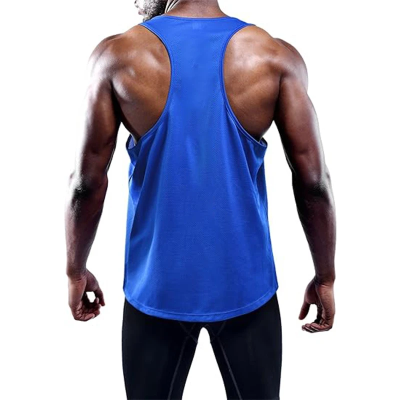 Running Tank Top For Men Quick Dry Workout Sleeveless Shirt Breathable Muscle Singlets Tanktop Training Bodybuilding Sport Vests