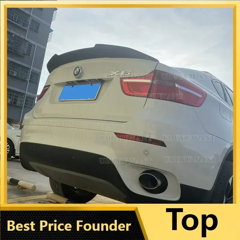 

PSM Стиль из настоящего углеродного волокна, задний багажник, спойлер, крыло, большое крыло для BMW X6 E71 E72 2008-2014, карбоновые задние крылья багажника