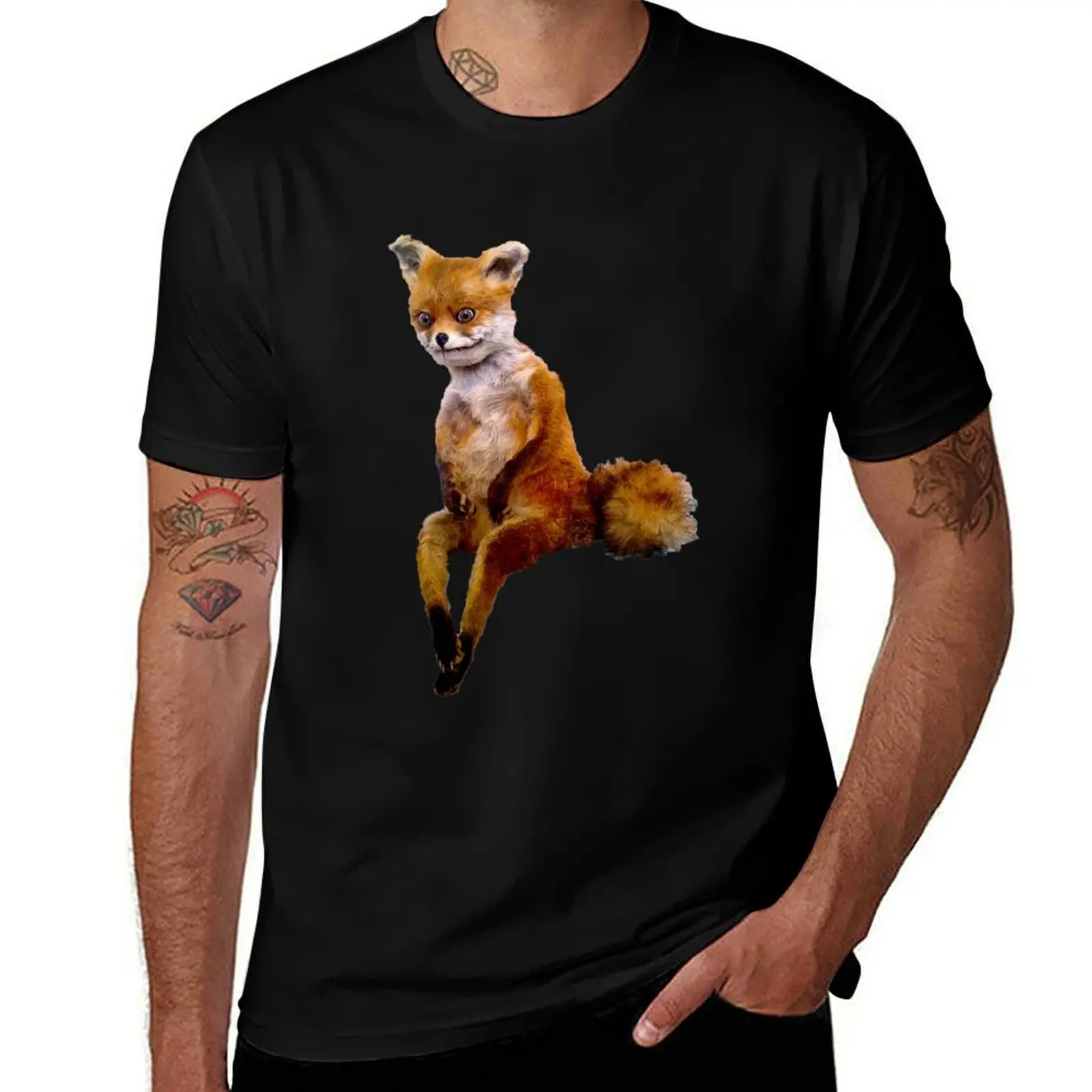 

Stoned fox the Taxidermy Fox Meme T-Shirt graphics valentines clothes T-shirts man Anime t-shirt t shirt men