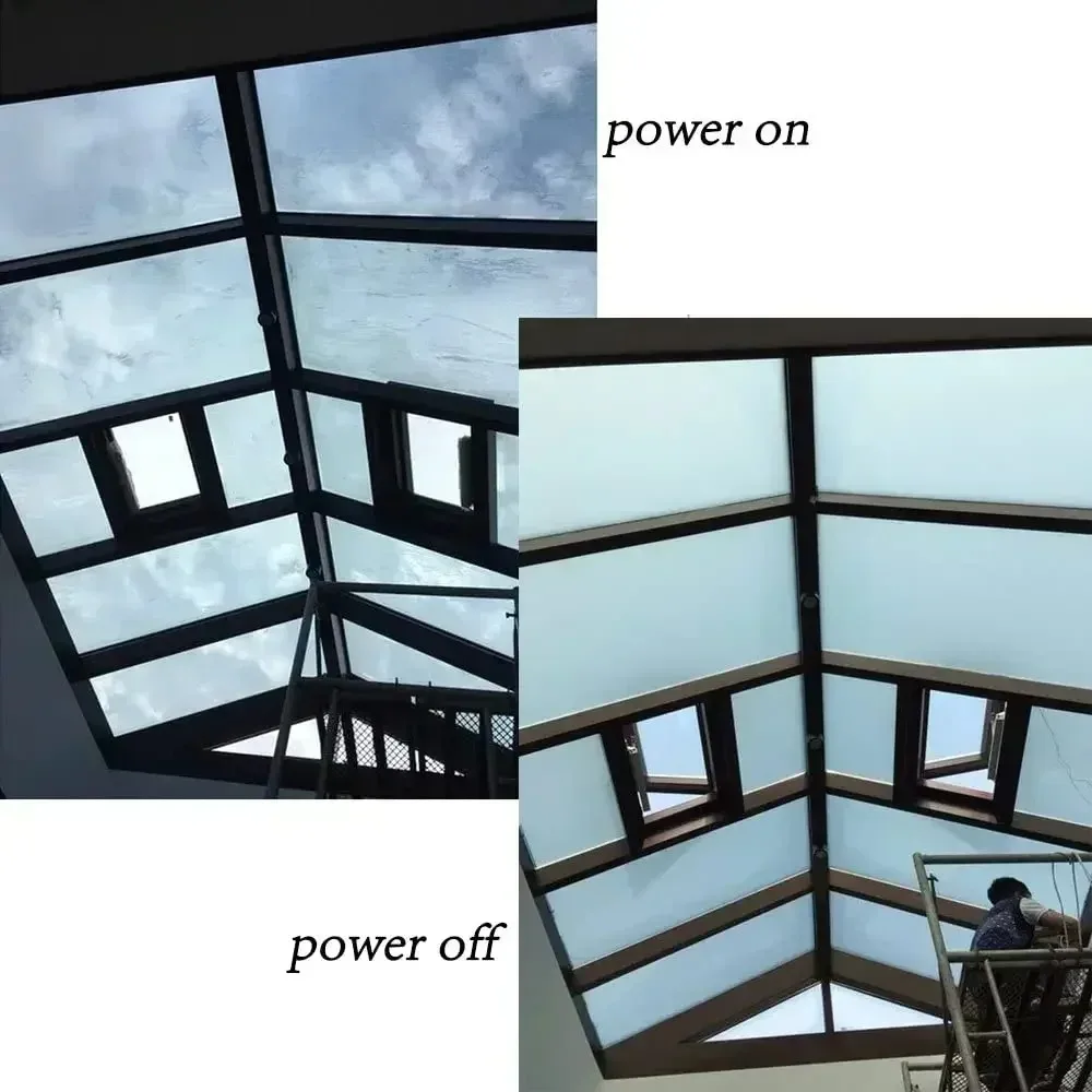 PDLC Switchable Smart Film Glass Window Self Adhesive Customized Size Electric Window Tint with Remote