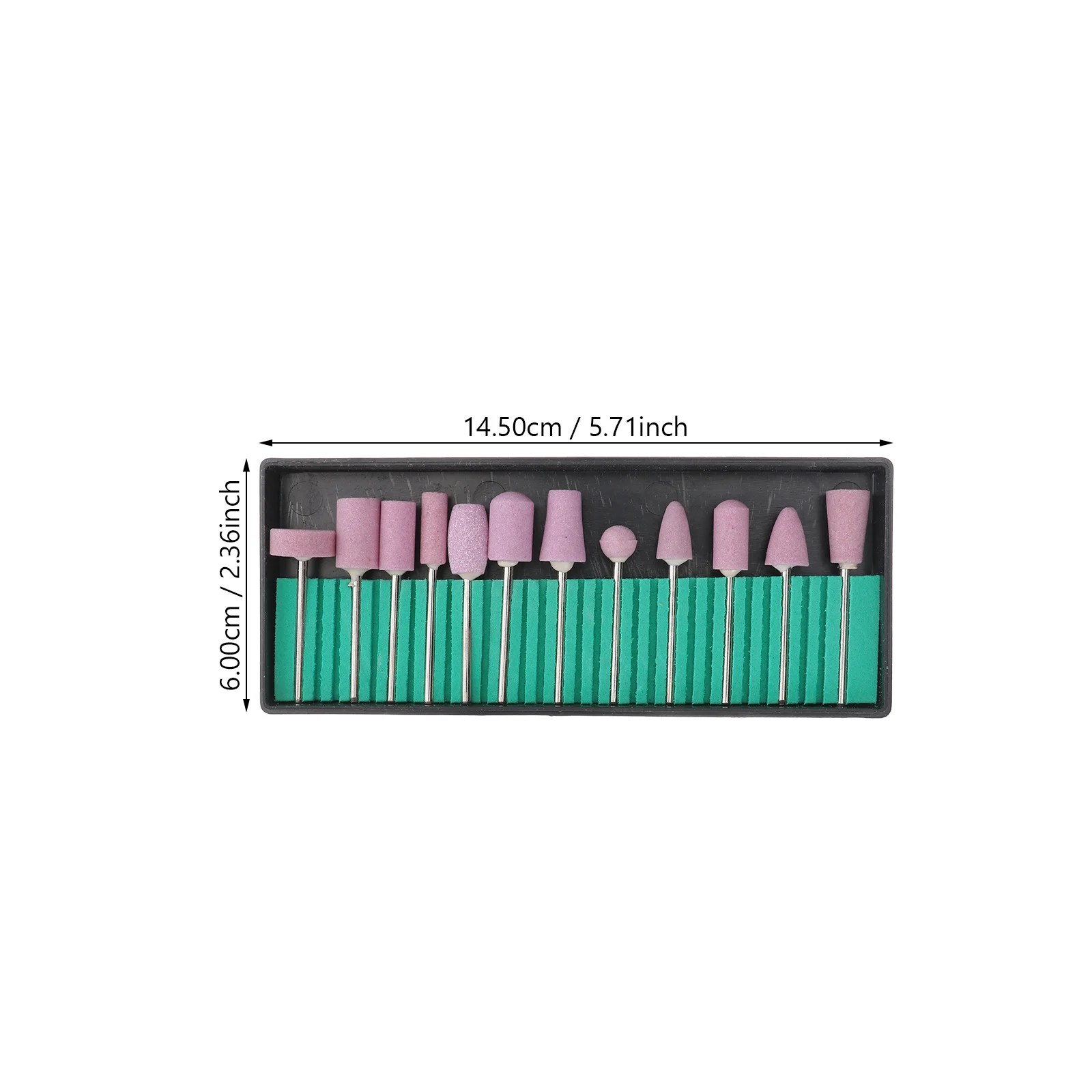 Set di punte per trapano elettrico per unghie 12 in 1 teste di macinazione per manicure per unghie artificiali naturali kit di strumenti per la pulizia delle cuticole salone