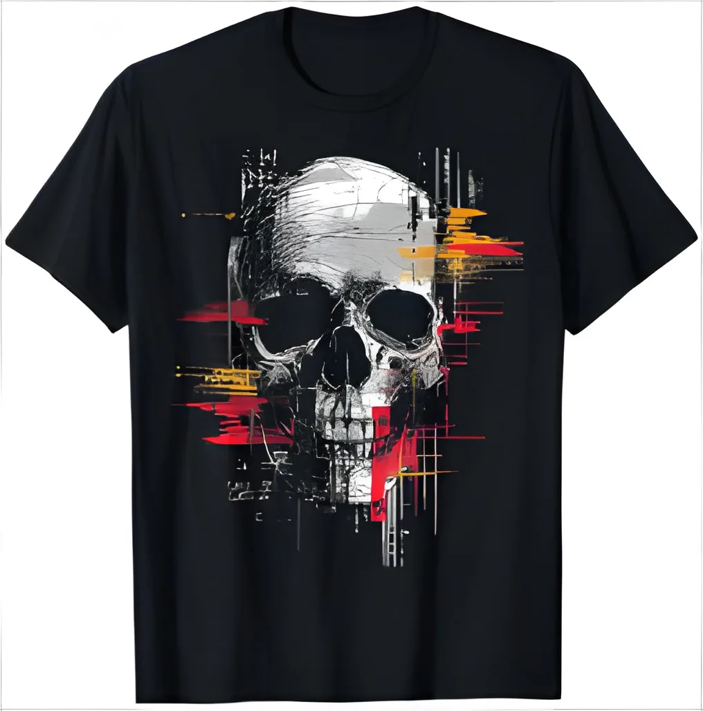 Skull Drawing Art Painting Graphic Motif Skull T-Shirt