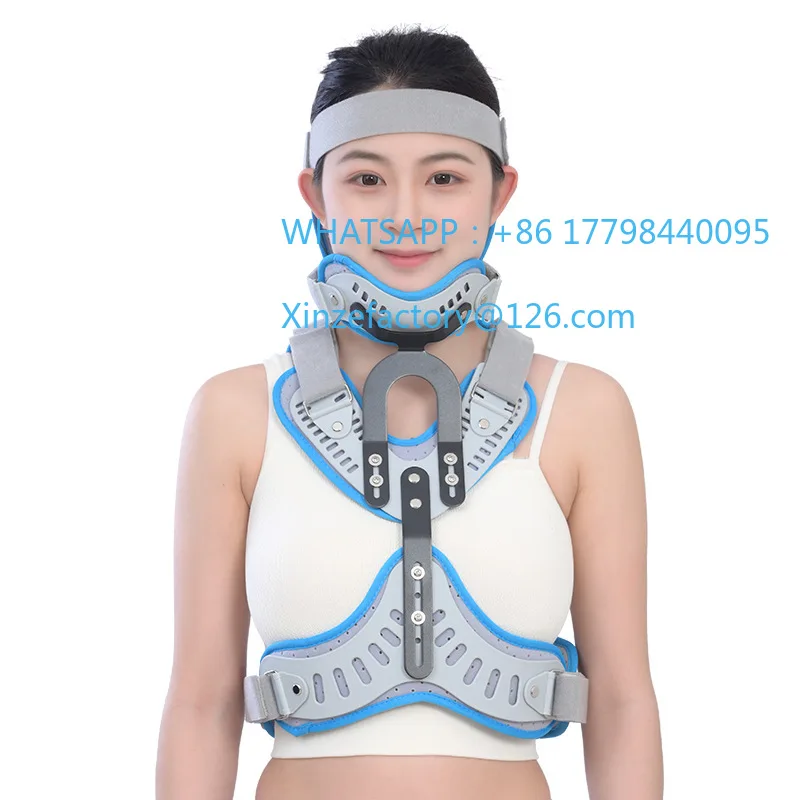 

Customizable Grey Head Neck Thoracic Braces Cervical Fixation Protectors Adjustable