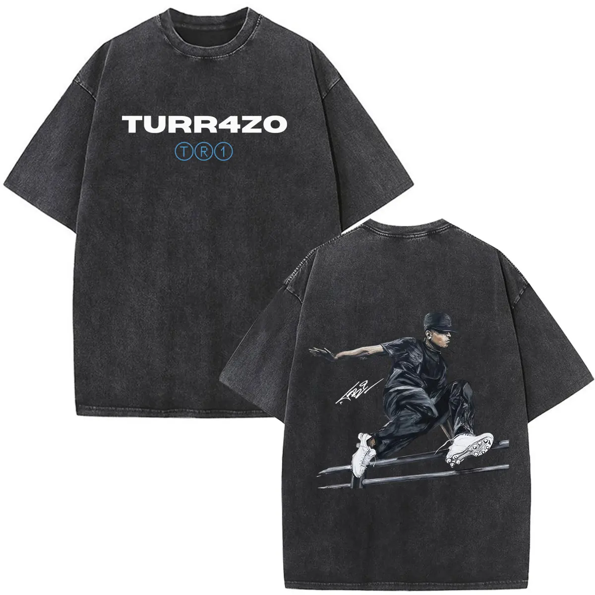 Rapper Trueno Turr4zo Album 2026 Tour Print Vintage Washed T-Shirt für Herren und Damen – Modisches, lockeres Baumwoll-T-Shirt – Fan-Geschenke – Detail 14