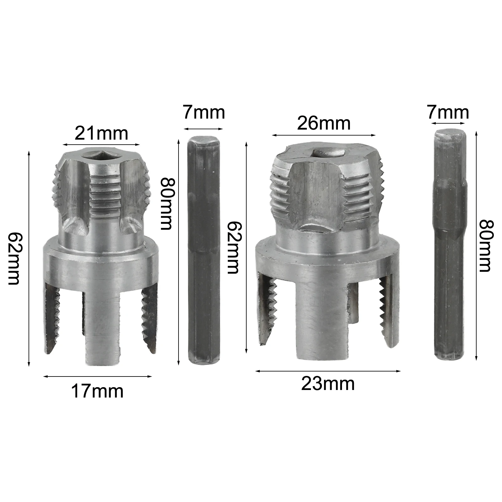 Dual Function Pipe Threading Tool Set 2 Pieces for Internal External Threads Suitable for Plastic Pipes and PPR PVC