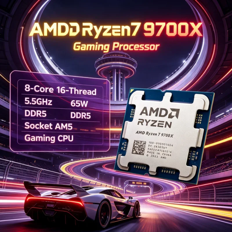 AMD Ryzen 7 9700X 8-Core 16-Thread 3.8GHz 4NM Up to 5.5GHz 65W without fan L3=32M Socket AM5 PCIe 5.0 DDR5 CPU for Desktop PC