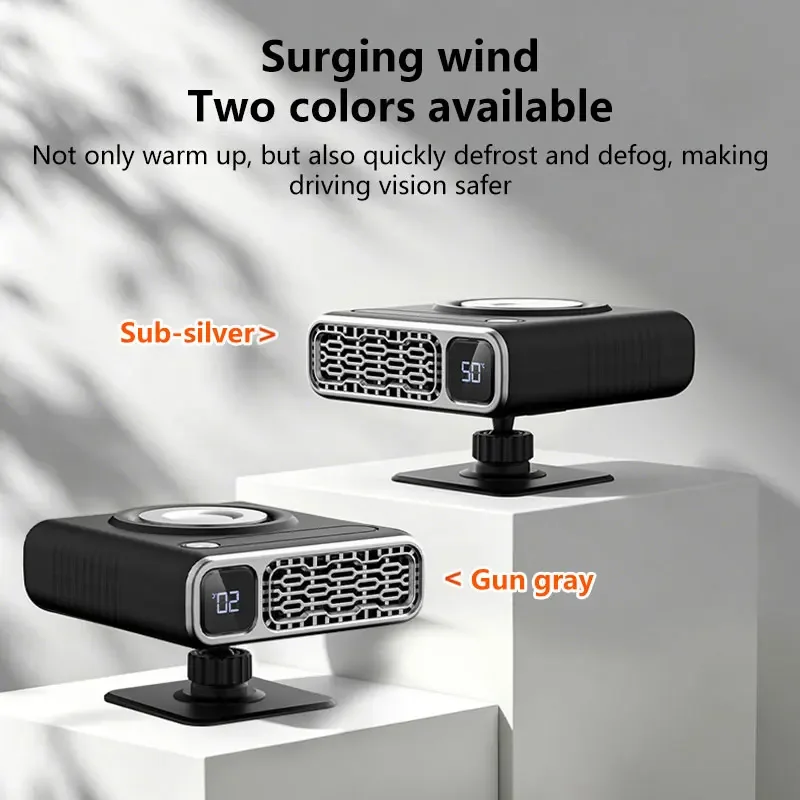 Lenovo ThinkPlus Portable Car Heater 12V Car Heater Fan 2in1 Cooling Heating Auto Windshield Defroster Car Anti-Fog Heater Dryer