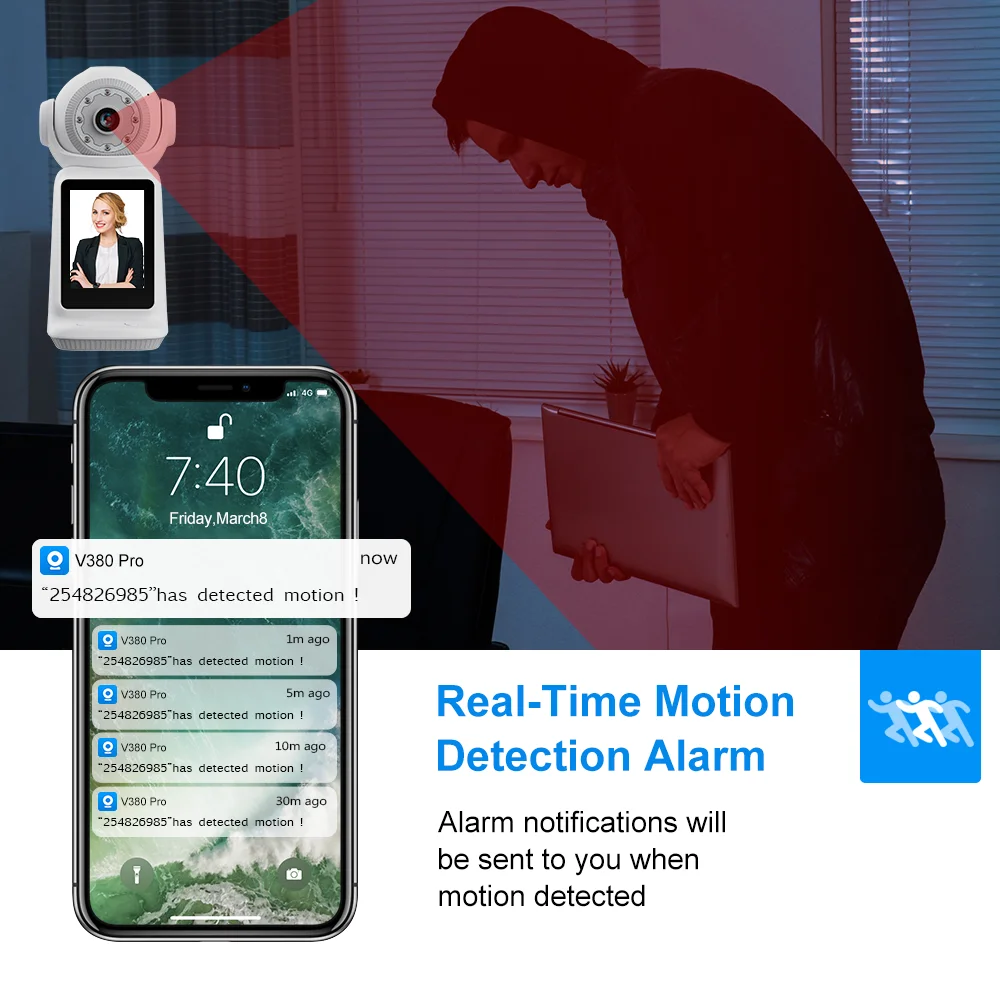 Hongnaer 5MP 2.5K Indoor Smart Wireless Video Call Night Vision IP PTZ V380 Pro Full HD WiFi Network CCTV Security Home Camera