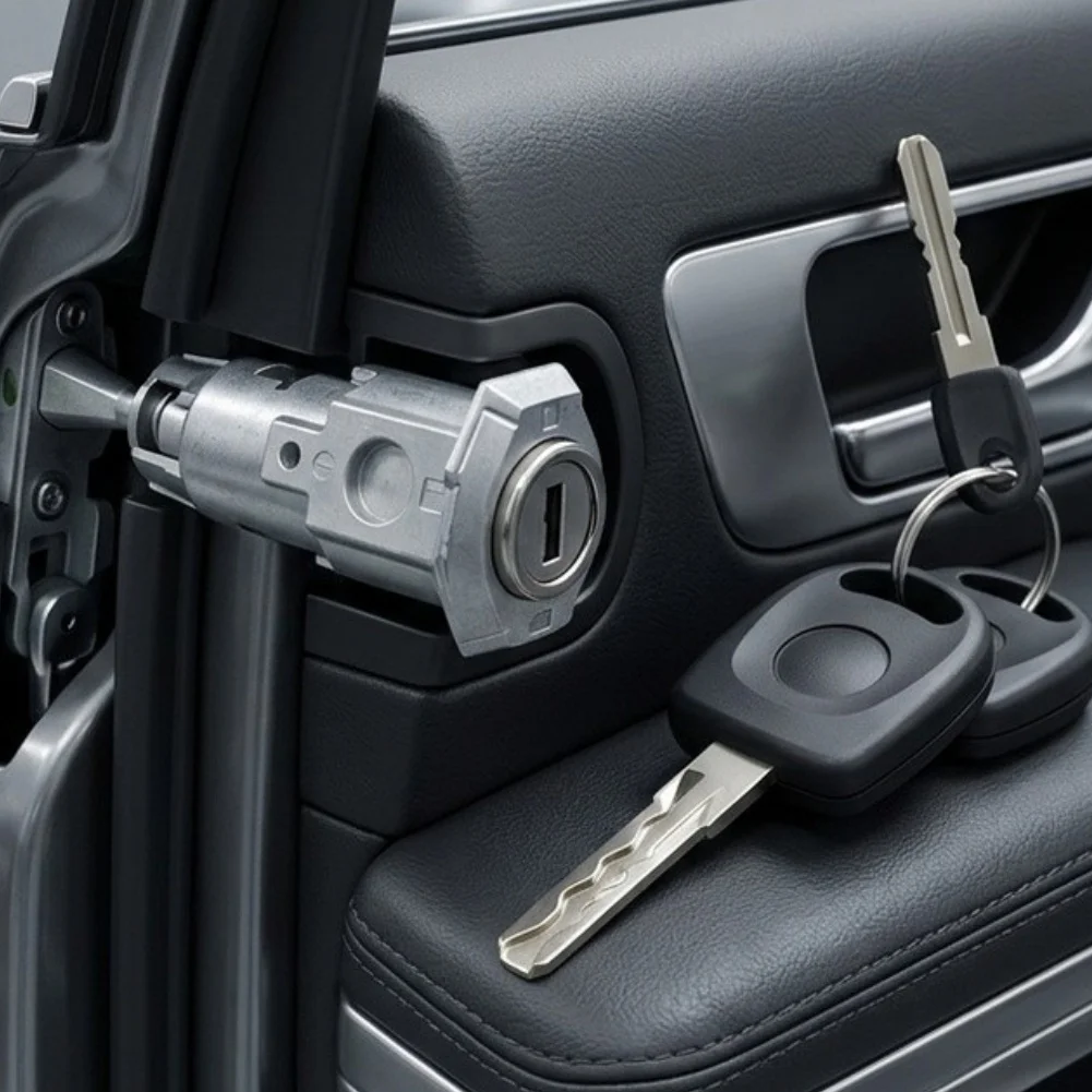 Replacement for Lock Set As Shown Door Lock Cylinder No Programming Required Easy Installation Design Plastic And Metal Build