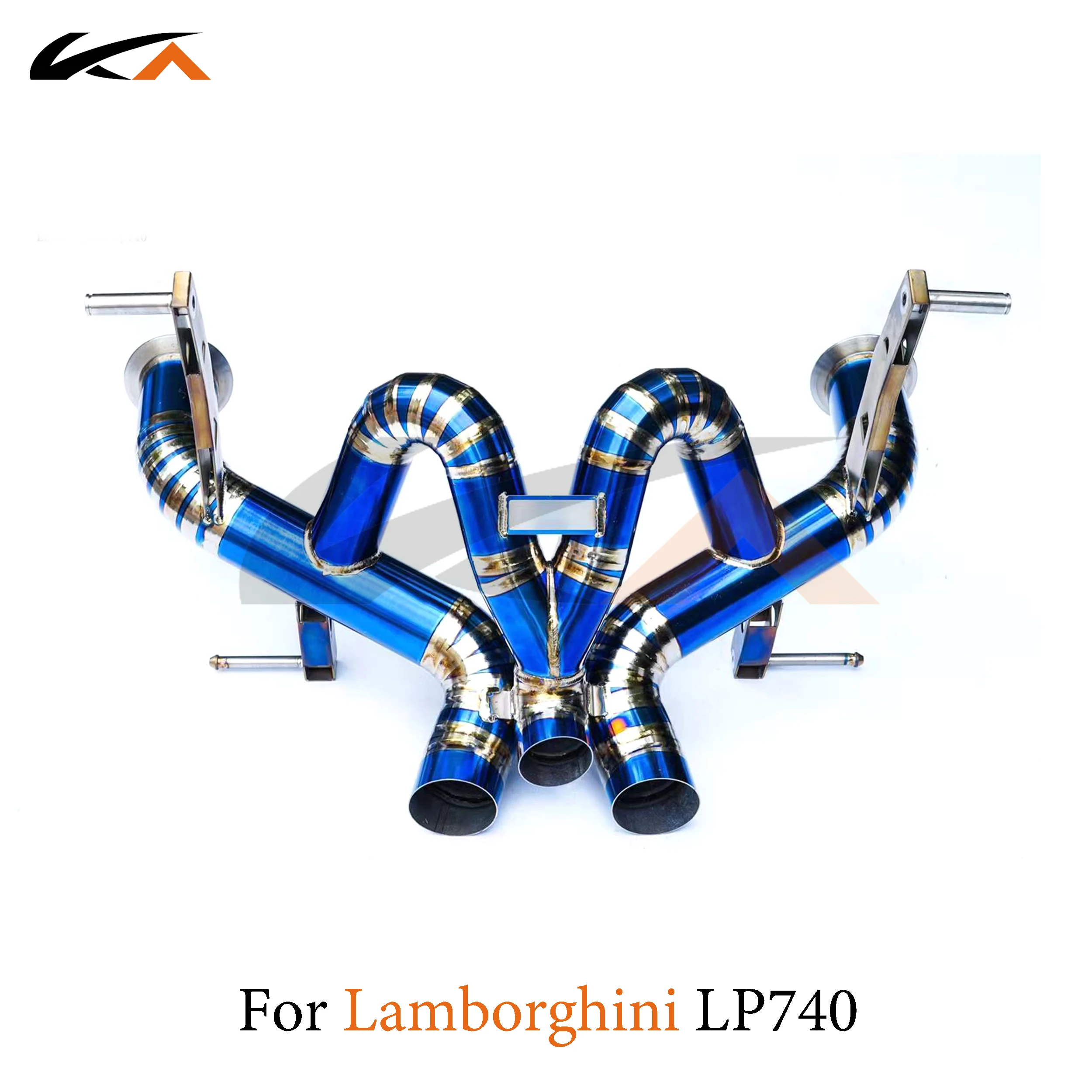 KA Tuning exhaust system titanium alloy catback for Lamborghini LP740 rear section performance parts straight pipe