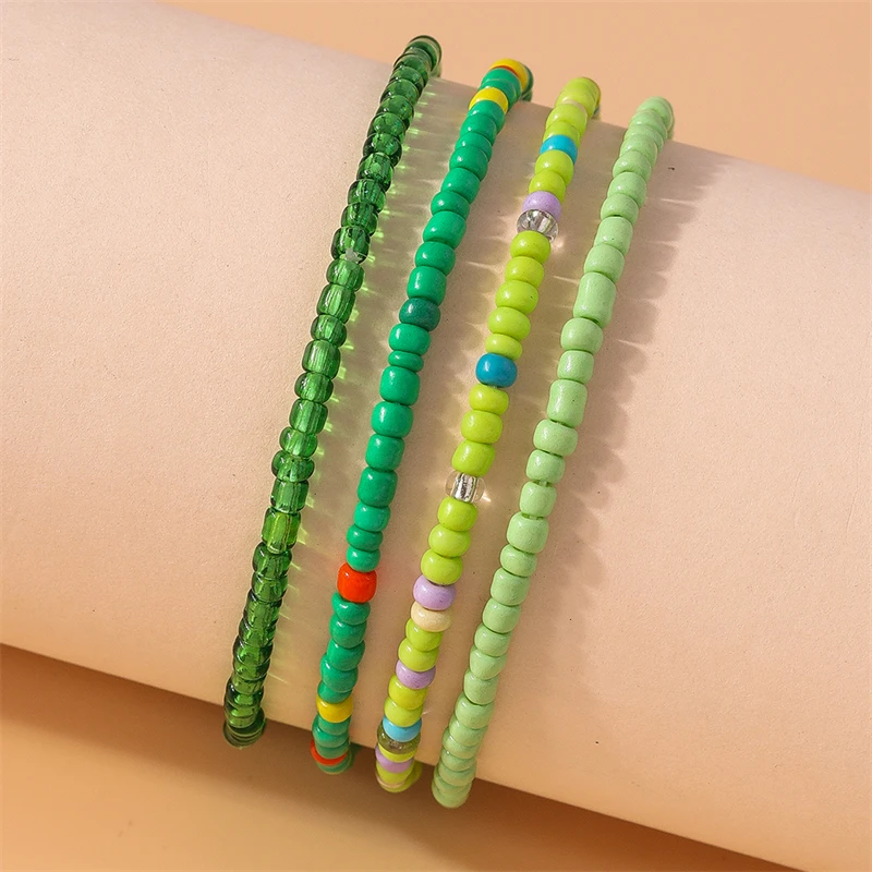 4 teile/satz böhmische handgemachte bunte perlen armbänder für frauen elastische perlen armbänder mädchen party holdiay schmuck dekoration – Detail 18