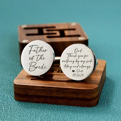 Personalized Wedding Cufflinks Father of the Bride Gift Custom Groomsmen Cufflinks from Bride