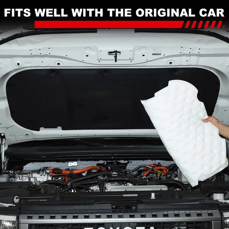 

Engine Cover Liner Cotton Soundproof Heat Mat Car Accessories For Toyota Land Cruiser Prado LC250 2024 2025 2026 Soundproof Pad