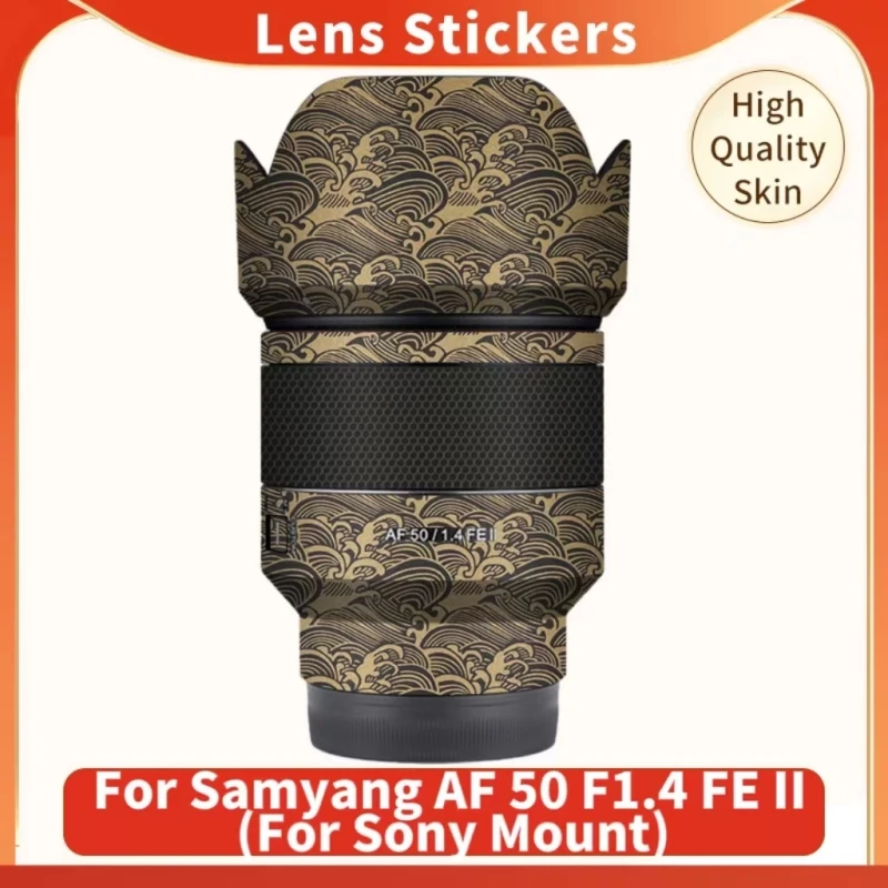 For Samyang AF 50mm F1.4 FE II Decal Skin Vinyl Wrap Anti-Scratch Film Camera Lens Sticker 50 1.4 F/1.4 For Sony E Mount