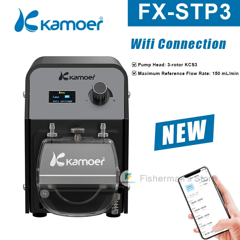 Kamoer FX-STP3 WIFI Peristaltic Continuous Duty Dosing Pump Reef Aquarium Calcium Reactor Circulation Pump Self-Priming Pumps