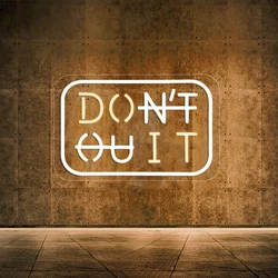 Don't Quit LED Neon Sign for Wall Decor Neon Lights Party Decorations USB Powered Switch LED Neon Lights