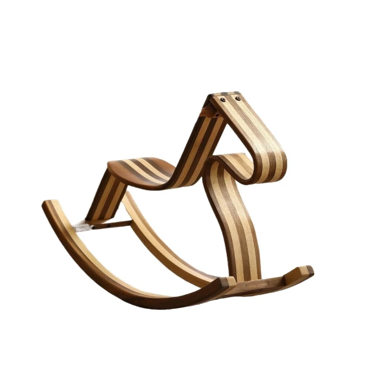 

Horse Rocking Chair Nordic Living Room Leisure Internet celebrity Lazy Light Luxury Adult