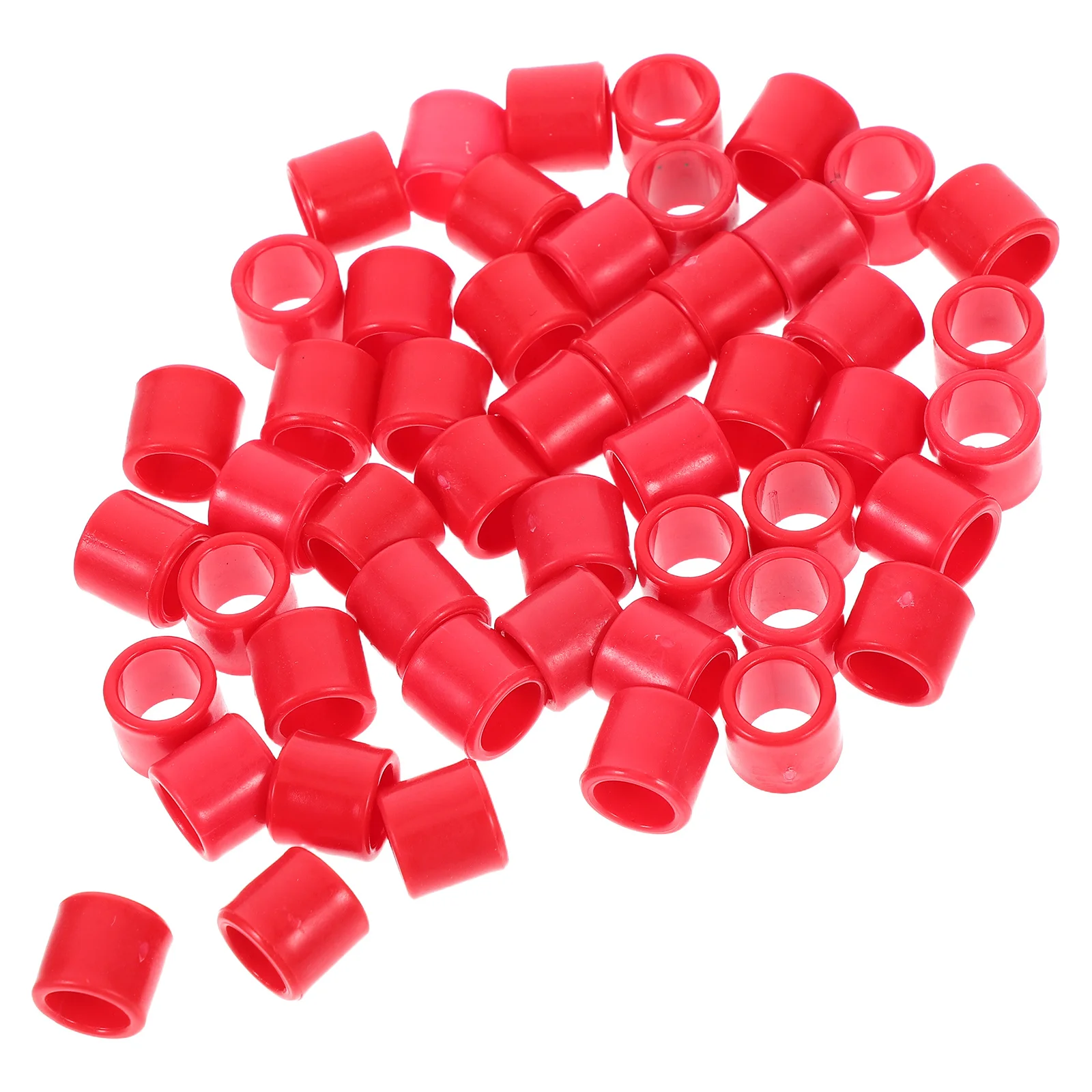 

50pcs 8Mm Pigeon Leg Bands Blank Solid Color Bird Identification Rings For Quail Doves Small Poultry Closed Lightweight No