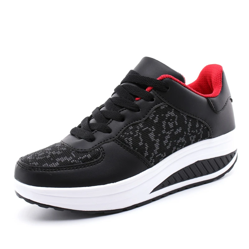 Outdoor Women Shoes Fly Woven Leather Shoes Sports Rocking Shoes Student Sponge Cake Shoes Thick Sole Comfortable And Versatile