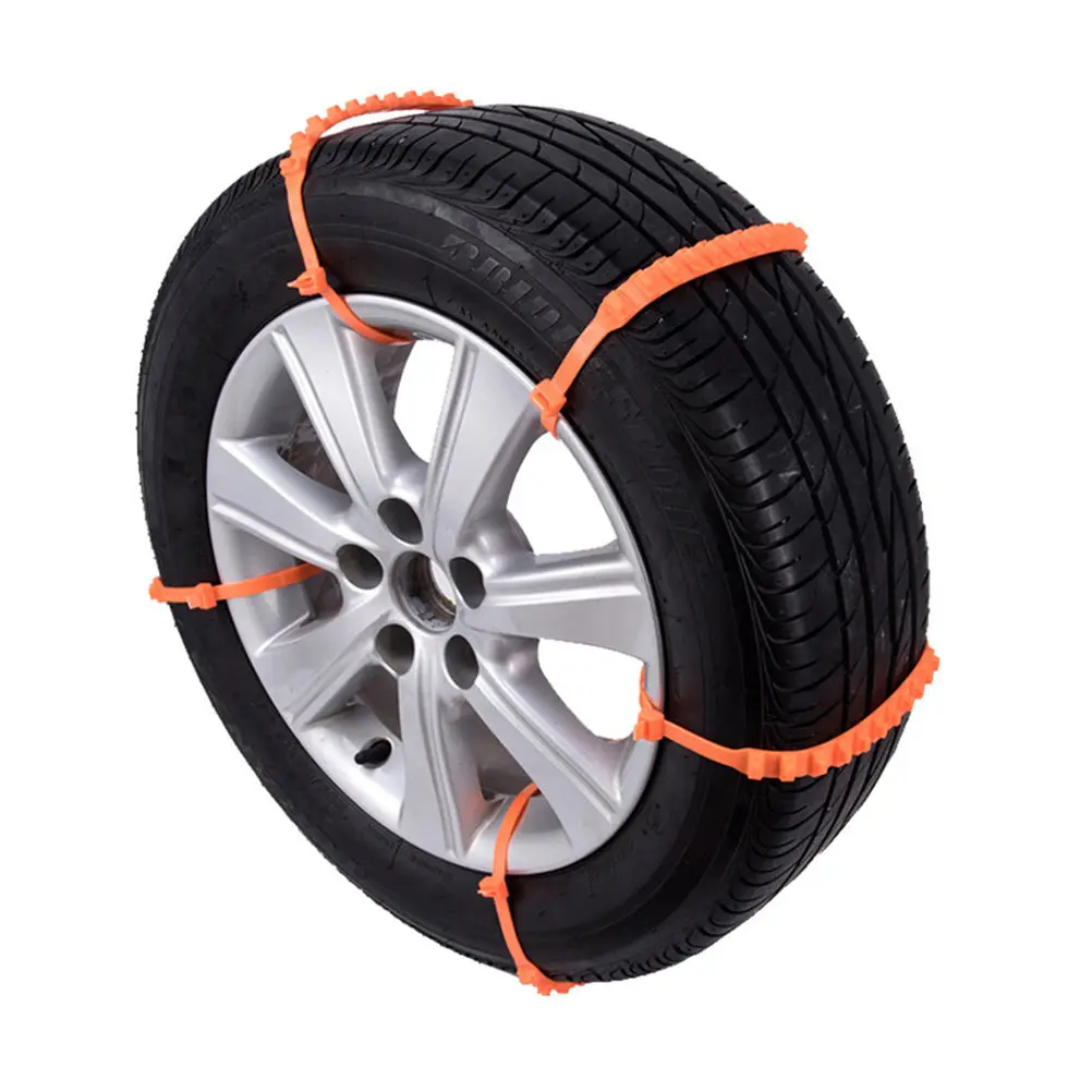 

5pcs Tire Chains Set Flexible Nylon Automobile Anti-skid Mud Out The Snow Tires Non-slip Strap Snow Chain Snow Tire Antiskid Cha