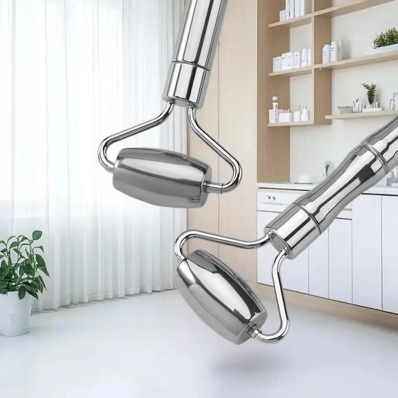 أداة تدليك الوجه غوا شا بيوتي للوجه والرقبة من الفولاذ المقاوم للصدأ لشد الجلد وشد الوجه والعناية بالجمال