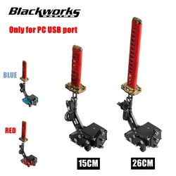 Katana 핸드 브레이크 15/26Cm 스퀘어 플레이트 사무라이 검 PC SIM 시뮬레이션 레이싱 게임 G25/27/29 T300 T500 클램프 없음