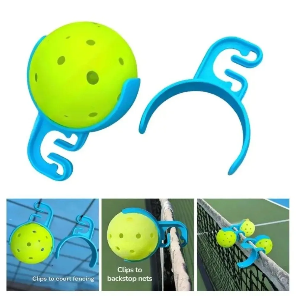 2Pcs Plastic Pickleball Ball Holder Hanging Easy to Install Pickleball Ball Bracket Pickleball Net Clamp Pickleball Accessories