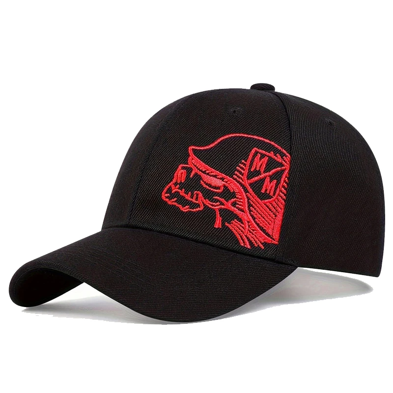 Unisex z haftem męską w hełmie czapki hip-hopowe wiosenne jesienne regulowane czapki baseballówka w stylu Casual kapelusz przeciwsłoneczny