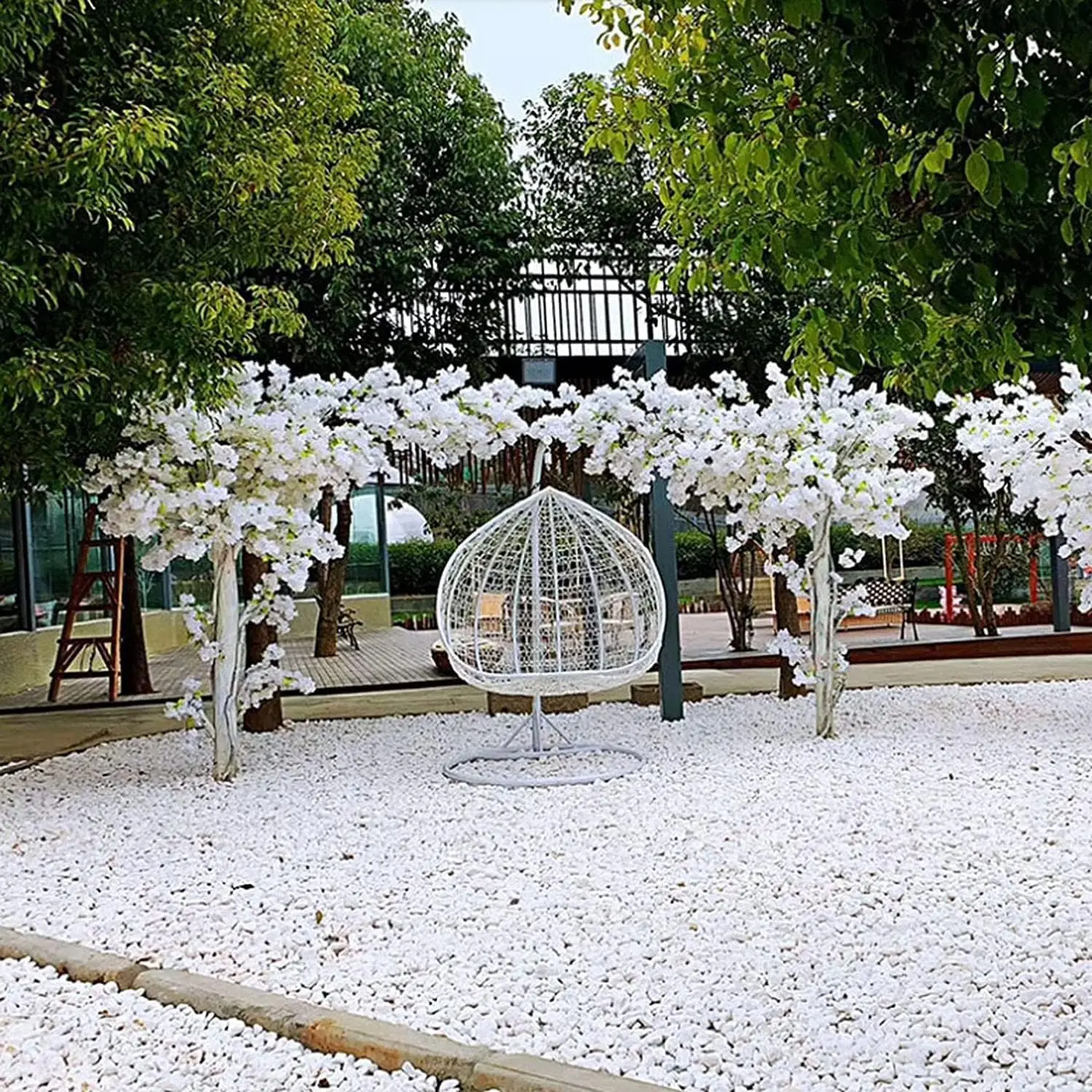 

Artificial Cherry Blossom Trees White Tree Artificial Plant Big Tree Fake Vines Flowers Indoor Outdoor Home Office Party Wedding