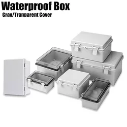 IP66 Waterproof Outdoor Gray/Transparent Cover Plastic Electrical Enclosure Case Junction Box for Outdoor Electrical Box
