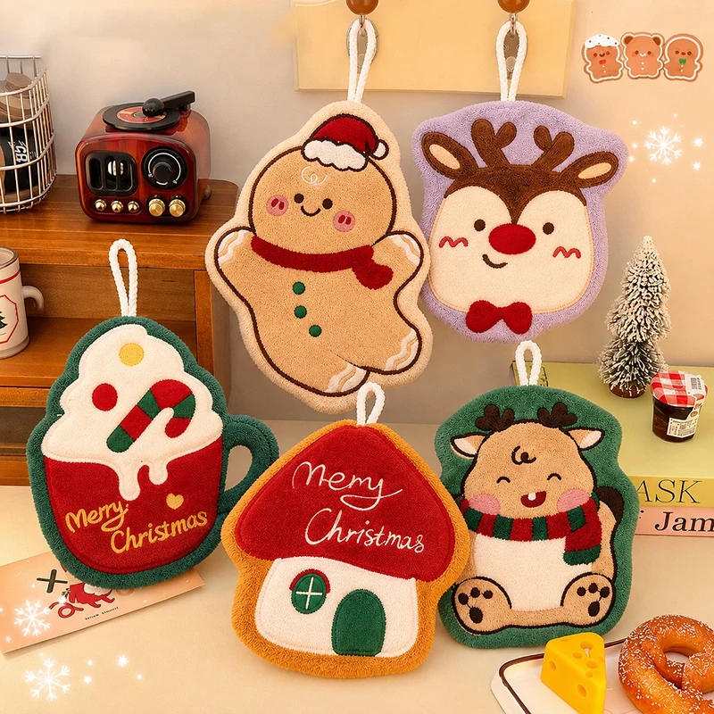 Cute Snowman Christmas Hand Towels for Kitchen