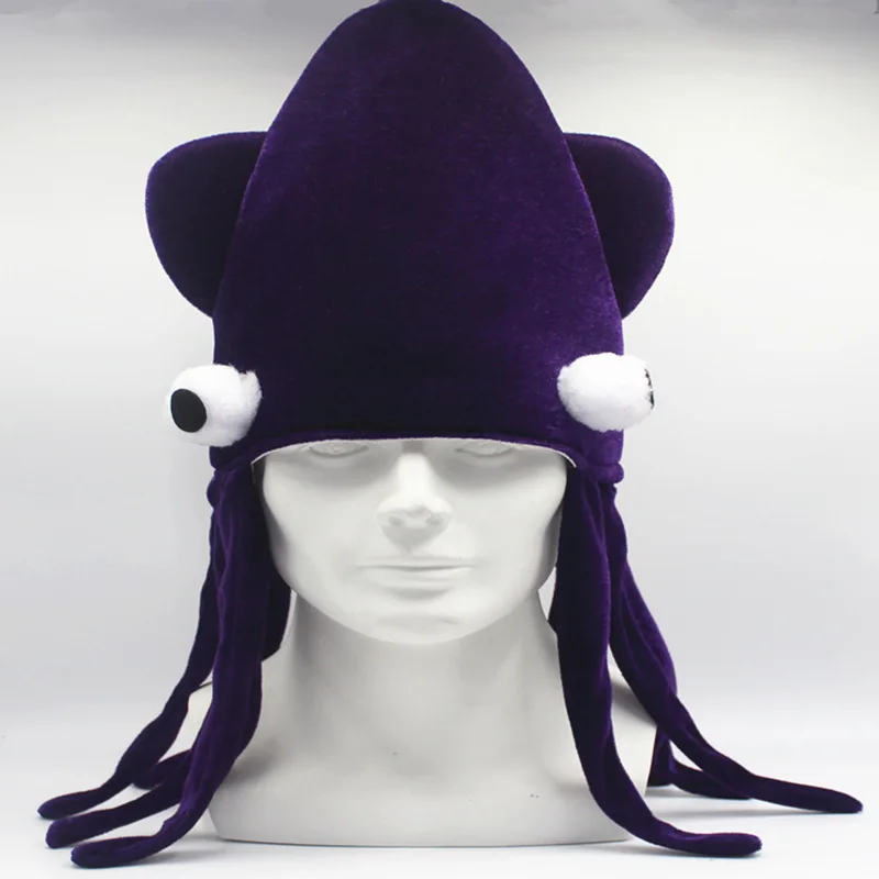 Hot Sale Animal Big Octopus Cosplay Funny Blue Red Hat Costume for Adult Boys Girls Halloween squid