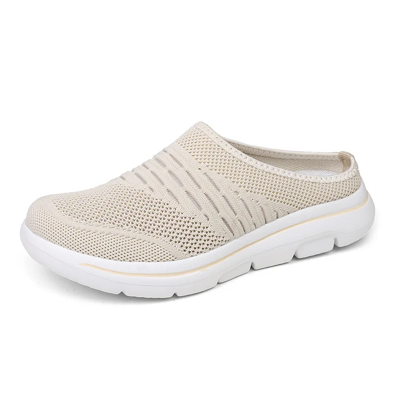 Frauen Männer Mesh Wanderschuhe Atmungsaktive Wanderschuhe Pantoletten Gestrickte Turnschuhe Open Back Schuhe für Outdoor Indoor